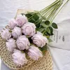 Декоративные цветы шелк розовый розовый пион искусственный букет 10 Большая голова подделка для домашней свадьбы в помещении
