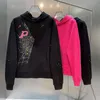 Projektantka z kapturem Mężczyźni 555 Bluzy Pullover Young Thug 555555 Hip Hop High Luxurys Mens Women Pink SP5Der Drukuj do bluzy