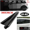 CAR SUNSHADE 300X50 CM VLT Black Film Roll Janela de tonalidade de vidro House de verão Sunsn adesivos UV adesivos1 Drop Deliver