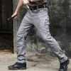 Chándales de hombre MEGE Pantalones tácticos Hombres Ropa militar Cargo Army Estilo casual Pantalones de combate Algodón elástico Multi bolsillo Drop 230818