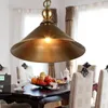 Lampes suspendues Antique 1 pièces luminaire en cuivre pour café chambre salle à manger lumières lumière industrielle américaine E27 Avize