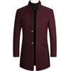 Mens Wool Blends Män Long Trench Coats Cashmere Winter Jackets Male Warm Business Casual Size 4XL 230818