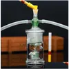 Tuyaux De Fumer Led Glow Verre Narguilé Pipe Fumée Shisha Jetable Brûleur À Huile Ash Catchers Bong Percolater Bubbler Cadeaux Tabac Bol A Dhcf5