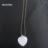 Dog Tag Fashion Sublimation Jewelry Necklace Heat Transfer Printing Blanks Pendant 2-sides White Aluminum Love Heart