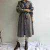 Kvinnors ull blandar kvinnor vinterlånga elegant skjorta kapphylsa plus storlek ullplikt överrock outwear vintage höstjacka kappa 230818