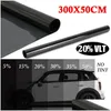 Sunshade Car Sunshade 300x50 cm VLT فيلم أسود لفة لون نافذة الزجاج الصيفي منزل Sunsn UV ملصقات لاصقة 1 إسقاط تسليم الهواتف المحمولة موكب