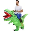 Cosplay T-Rex Dinosaur Cosplay Trajes infláveis ​​de mascote Função engraçada Anime Christmas Halloween vestido de fantasia para crianças adultas 230818