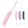 Professional Pointed Tail Hair Comb Anti-static Hair Dye Brush Barber Steel Needle Comb Salon Hairdresser Barber Accessories 2453