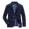 Icpans corduroy heren casual blazer merk mode mannelijke fit slank jas jas mannen blazer terno masculino doorleping homme lj20122213q