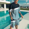 Herren -Tracksuiten Luxus -Trainingsanzug Sets Sommer Kurzarm Joggeranzug für Mann T -Shirt Shorts 2 Stück Outfit lässig Männer übergroße Kleidung