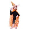 Girl's Dresses Masquerade Costume Wizard Witch Cloak Cape Robe With Hat For Show Play s Magic Wands Baby Kids Children Halloween 230821