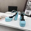 Nuovi sandali di moda designer di lusso scarpe tallone alto piattaforma impermeabile scarpe di seta di seta non slip di pelle di pecora non slitta