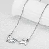 Pendant Necklaces Fashion Christmas Santa Sleigh Elk Women's Neck Chain One Piece Titanium Steel Necklace Jewelry Accessories Gifts