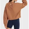 LL122 Sorto causal de ioga feminina Sweathirts soltos Sweater de suéter de manga longa Camisas de ginástica atlética de ginástica