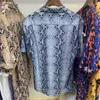 Men's Casual Shirts High Quality WACKO MARIA Shirt 22SS Snake Patterned Rayon Short Sleeved For Men And Women