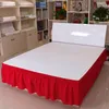 Jupe de lit en fibre de polyester minimalisme couleur unie décoration de la maison literie épaissie anti-poussière anti-dérapant confortable matelas doux