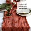 Table Runner 40/20/10pcs Cheesecloth Table Runner Sage Green Wedding Road Linen Linen Guonze Garza Tovaglia da pranzo Cover per festa 230818