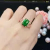 Anneaux de mariage Summer Luxury Love Group Zircon Imitation Emerald Tourmaline Ouverture Bague réglable Mode Dames Bijoux de mariée