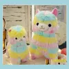 20Cm 25Cm 35Cm 50Cm Mignon Arc-En-Ciel Alpacasso Kawaii Alpaga Lama Arpakasso Peluche Poupée Garçon Fille Cadeau D'anniversaire Ckihi L2Ol6249R