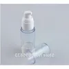 Botella de bomba sin aire blanca de 15ML, 30ML, 50ML con boquilla de loción, botella de vacío de embalaje de Gel de suero cosmético, 20 unids/lote Sukbd