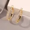 Boucles d'oreilles circulaires en Zircon pour femmes, avec une sensation haut de gamme, légères, luxueuses, à la mode, nouvelles boucles d'oreilles et boucles d'oreilles