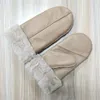 Fem fingrarhandskar Style Vinter Keep Wart Thicken Sheepskin Lädermanten för kvinnor och flickor 230818