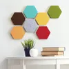 Väggklistermärken geometrisk 3d hexagon rum dekoration avtagbar dekal filt färgglad dekorativ ark väggmålning DIY DECED