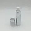 Zilveren Airless Vacuümpomplotionfles met witte dop Cosmetische containers 15 ml 30 ml 50 ml 80 ml 100 ml F515 Iwfsk Vcvus