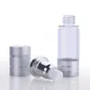 10pcs 15ml Small mini Empty Foil Cap Toner Perfume Pressed Rotary Refillable Airless Cosmetic Bottle Sample Makeup Containers Clhhd