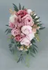 Bouquests Bouquet De Mariée Accessoires De Mariage Fleurs À La Main Décorations De Fête De Mariage 48 * 22cm