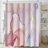 Shower Curtains Marble Texture Pattern Modern Digital Printing Hook Shower Curtain Polyester Waterproof Bathroom Shower R230821