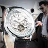 Other wearable devices JARAGAR Sports Mechanical Watches Tourbillon Skeleton Automatic Men Watch Multifunction Sub-Dials Luxury Leather Strap Clock x0821