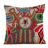 Coussin/Oreiller Décoratif 4 Pièces Bohemian Vintage Taie d'oreiller Lin Matériel De Voiture Arrière Canapé Décoration Housse De Coussin 40x40cm 230818