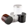 Plastic Jars Refillable Bottle 89Dia. Cosmetic Containers Aluminum Lid White Black Clear Brown Hair Mask Cream Pots 13oz 17oz 400ml 500ml Wide Mouth Bottles