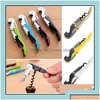 Openers Wine Opener Stainless Steel Corkscrew Knife Bottle Cap Tainless Candy Color Mtifunction Drop Delivery Home Garden Kitchen Di Dh98N