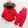 Down Coat -30 Degrees Russia Winter Baby Boy Girl Clothing Set Jacket Snowsuits Toddler Parka Kid Clothes Ski Overalls