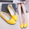 Jurk Shoe Candy Color Ballet Flats Witte trouwschoenen Vrouw Patent Leather Slip op Zapatos Mujer Ladies Boat 2023 230818