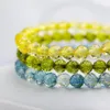 Strand 6 mm kryształowe koraliki bransoletka pod ręką dla kobiet biżuteria /ślub luksusowy zestaw upominkowy z bransoletki