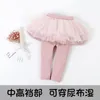 Broek 2 3 4 5 6yrs Baby Girl Princess Legging met cake tutu rokbroek kind culottes mesh patchwork lente herfst kleine kindkleding 230821