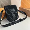 Designer män väska 3 st läder svart blommor trio messenger väska axel crossbody väskor stor kapacitet affär handväska plånbok telefonväska