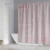 Shower Curtains Pink Crack Shower Curtains Fashion Bathroom Curtain Bath Sets Toilet Cover Mat Non-Slip Washroom Rug Set Modern 180x180cm Hot R230821