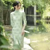 Etnik Giyim Cheongsam qipao Çinli Elbise Modern Pembe Geliştirilmiş Retro Akşam Yüksek Sonlu Zarif Çiçek Kadınlar