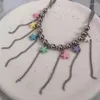 Correntes Tamels Simples Tassels Estéticos Colares Moda Clavícula Chain Girls Girls Wedding Jewelry Party Birthday Gift