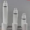 15 ml 30 ml 50 ml Pure White Cylindrical Silver Edge Cosmetic Packing Containrar Plastic Emulsion Airless Pump Bottle#213Goods Jxveb