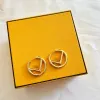 Designer Hoop Earrings Gold Luxury Studs Earings Jewelry for Women Fashion Golden Ladies Earring Ladies Dangle Hoops Earing F 2.5cm 238212D