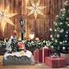 Decoratieve objecten Figurines gloeiende kerstdorp hars ornament boomhuis gebouwjaar beeldje decoratie voor kinderen cadeau 230818