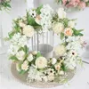 Décorations de Noël 38cm Simulation Guirlande Porte Suspendue Décoration Coloré Affichage Fenêtre De Mariage Pographie Accessoires Pivoine Hortensia Guirlandes 230818