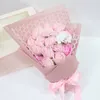 Высушенные цветы Jarown Soap Flower Rose Artificial Bouquet Розовый фальшивый свадебный украшение День Святого Валентина День рождения 230818