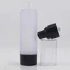 50 ml Frosted Travel Refillable Cosmetic Airless Bottles Plastbehandling Pump Lotionbehållare med svart F1526 IXCWA Rexxg