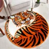 Tapis rond tigre tufting tapis doux moelleux salon chevet tapis canapé chaise de bureau zone salle de bain tapis de sol esthétique décor à la maison